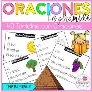 Printable Spanish Fluency Pyramids | Oraciones en Pirámide | Fluidez en la Lectura |learning Spanish |Spanish for kids |Read in Spanish |PDF