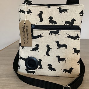 Dog Walking Bag Cross Body Bag Dog Bag Dachshund Bag Shoulder Bag Etsy UK