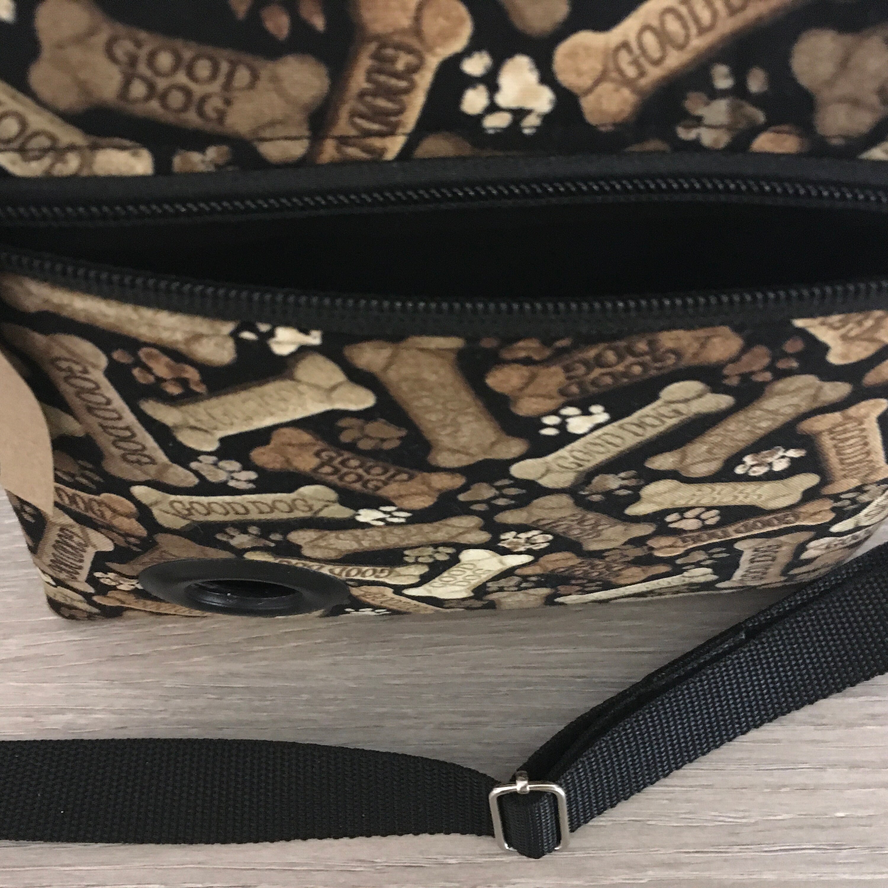 Dog Walking Bag Cross Body Bag Dog Bag Dog Bone Fabric Bag Etsy UK