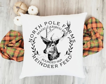 North Pole Farms Throw Pillow Case / Pillow not included |  | 16X16 Covers Gifts