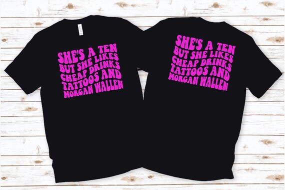 Morgan Wallen T shirt YOU CHOOSE Design on Front OR Back