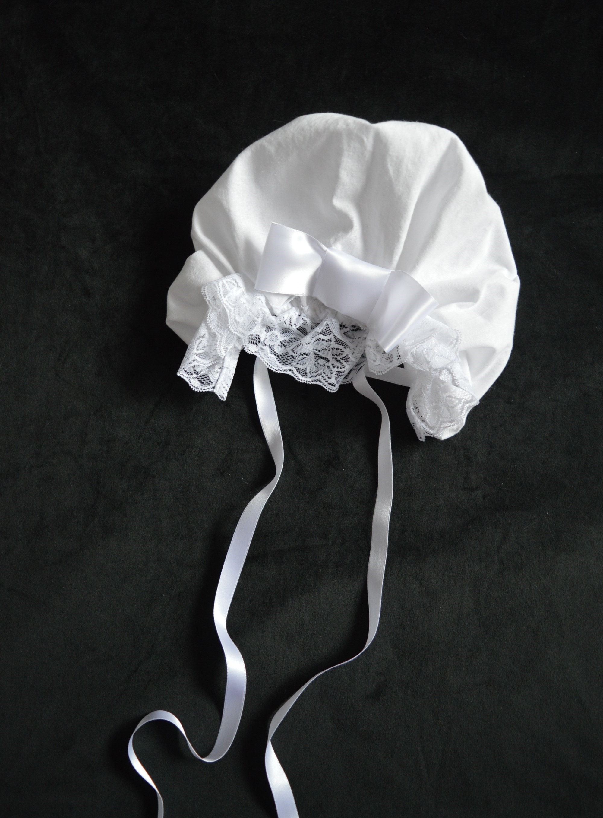 Victorian Edwardian Ladies Lace Hat White, Hat White With Lace and Bow, Hat