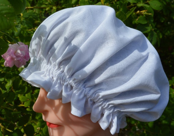White Cotton Mop Cap Victorian Colonial 