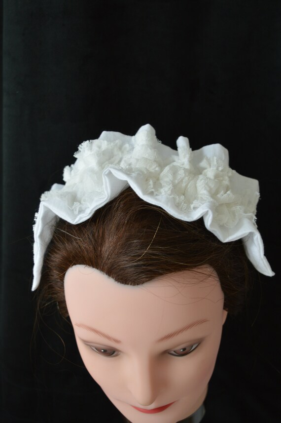 Maids Costume Headband Headpiece White Maids White Headdress Etsy