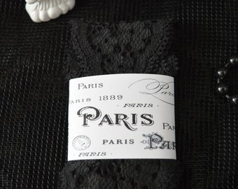 Cordón negro de poliéster suave en paquete 37,4" (95 cm) "Paris"