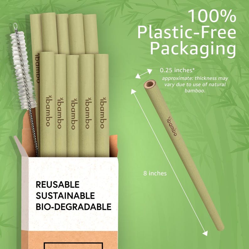 Ibambo Bamboo Reusable Straws - Thumbnail 3