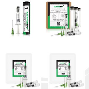 Kopperko 1ml Borosilicate Glass Syringes - Luer Lock, Glue Syringes, Leak Free, 14GA Blunt Tip
