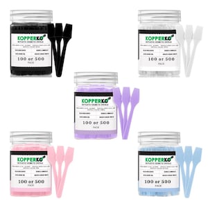 Kopperko kleine plastic spatels - 2,5 inch cosmetische make-upspatels voor cosmetica, crèmes en handwerk