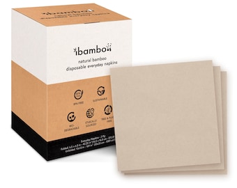 Ibambo Bamboo Everyday Lunch Napkins - 2-Ply Ecofriendly Dinner Napkins - Bamboo Napkins for Home, Parties