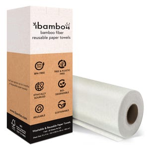 Toalhas de papel de bambu reutilizáveis Ibambo - Ecológicas, laváveis e sustentáveis