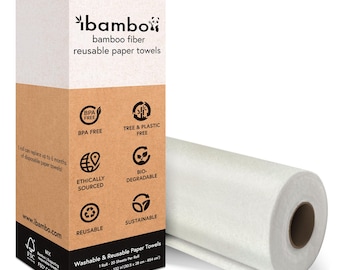 Ibambo Reusable Bamboo Paper Towels - Ecofriendly, Washable, & Sustainable