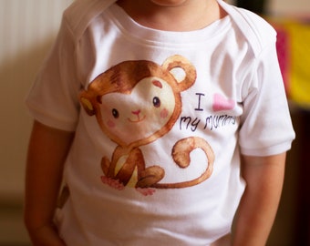 Monkey Baby Clothes Etsy Uk