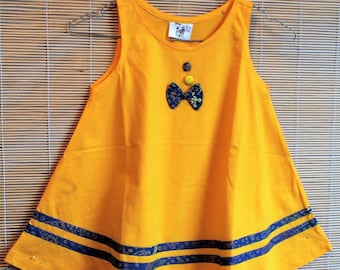 Jersey Kleid/Top/Hängerchen in Gelb