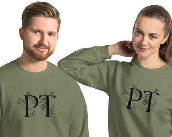 PT sweatshirt met ronde hals en bloemenprint | Fysiotherapie sweatshirt | PT-merchandise