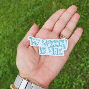 Sticker « Je parle bien » | Citations de SLP | Autocollants d'orthophonie | Voie de parole | Orthophoniste | Sticker SLP amusant
