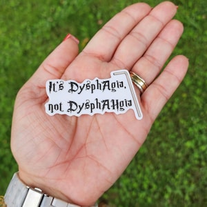 It's DysphAgia Sticker | Harry Potter | Hermione | Leviosa | SLP | Speech Language Pathologist | Speech Therapy