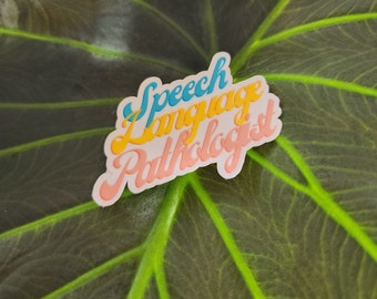 Speech Sprachpathologe Retro Aufkleber | SLP Zitate | Logopädie Aufkleber | Sprechweg | Lustiger SLP Sticker