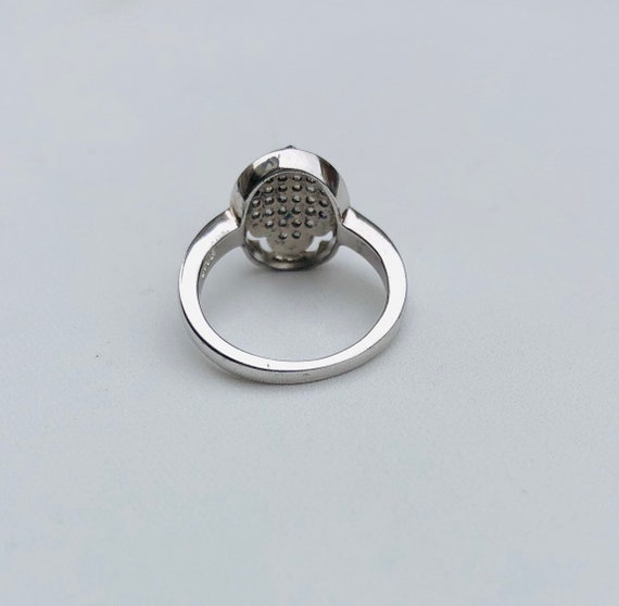 Hallmarked sterling silver and cubic zirconia ring - image 5