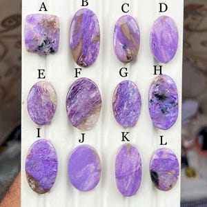Natural Charoite cabochon Purple Charoite Gemstone Purple Stone Charoite Cabochon Both Side Polished Charoite Stone Jewelry Making
