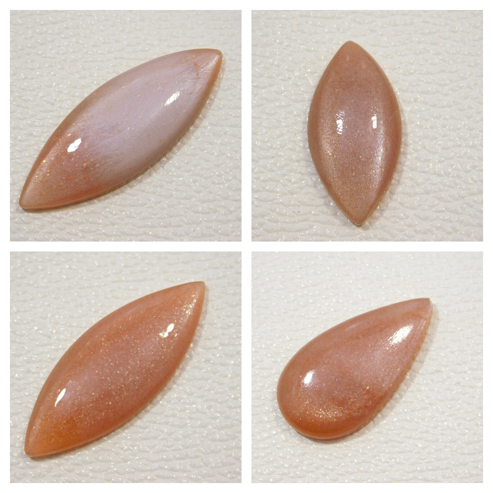 Natural Peach Moonstone Gemstone Smooth Polished Silky Etsy