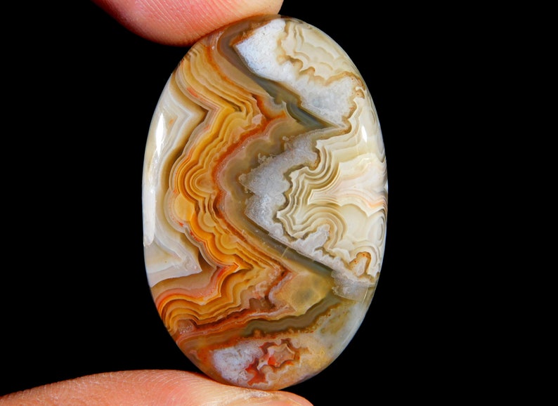 54.CT Marvelous Top Quality Natural Designer Mexican Crazy Lace Agate Oval Cabochon 24x38x6MM Approx Loose Gemstone Jewellery Making.