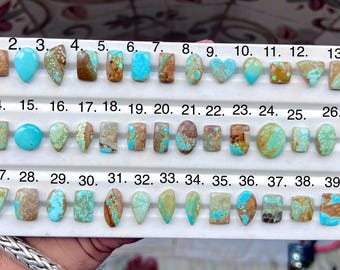 Number Eight Turquoise Cabochon: Nevada Gemstone for Jewelry Making