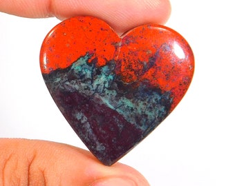 High Quality Natural Sonoran Sunrise Heart Cabochon 62.Ct 33x35x6mm Approx Sonoran Sunrise Gemstone Jewelry Making Gemstone Mexican Gemstone