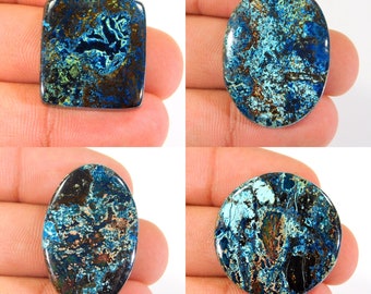 Top Quality Natural Azurite Cabochon, Rare Azurite Gemstone, Loose Gemstone For Making Jewelry