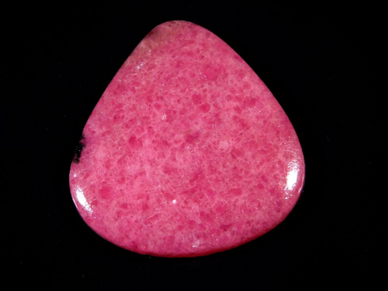 76.Ct Top Quality Natural Pinkish Rhodonite Pear Cabochon 38x35x5Mm Approx Loose Gemstone Pendant Size Jewelery Making Handmade Gemstone