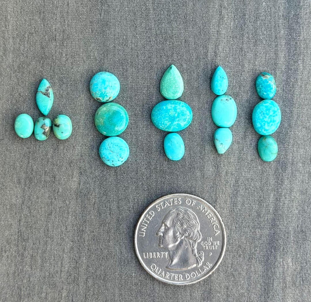 Natural Kingman Turquoise Cabochons, Arizona Turquoise, Jewelry Making ...