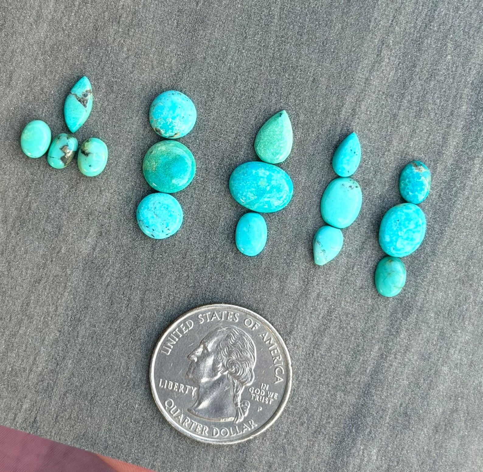 Natural Kingman Turquoise Cabochons, Arizona Turquoise, Jewelry Making ...