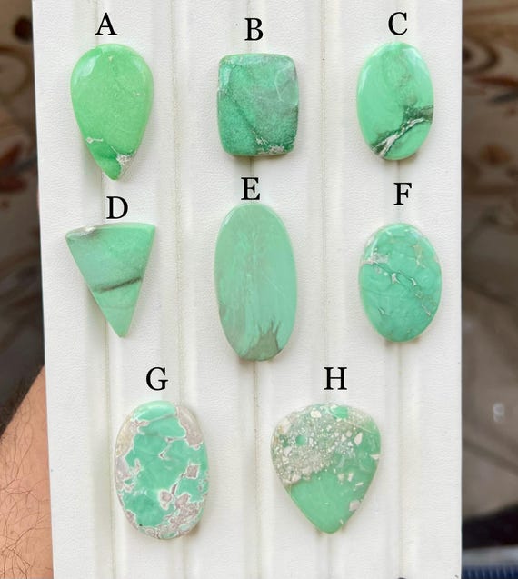 Green Variscite Cabochon: Handmade Loose Gemstone for Jewelry