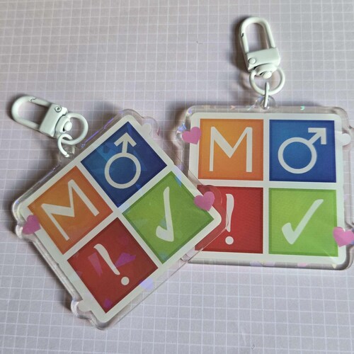 AO3 Content Warnings Fanfiction FF Acrylic Keychain- Charm 2.5 inch lgbt fanfic mlm yaoi