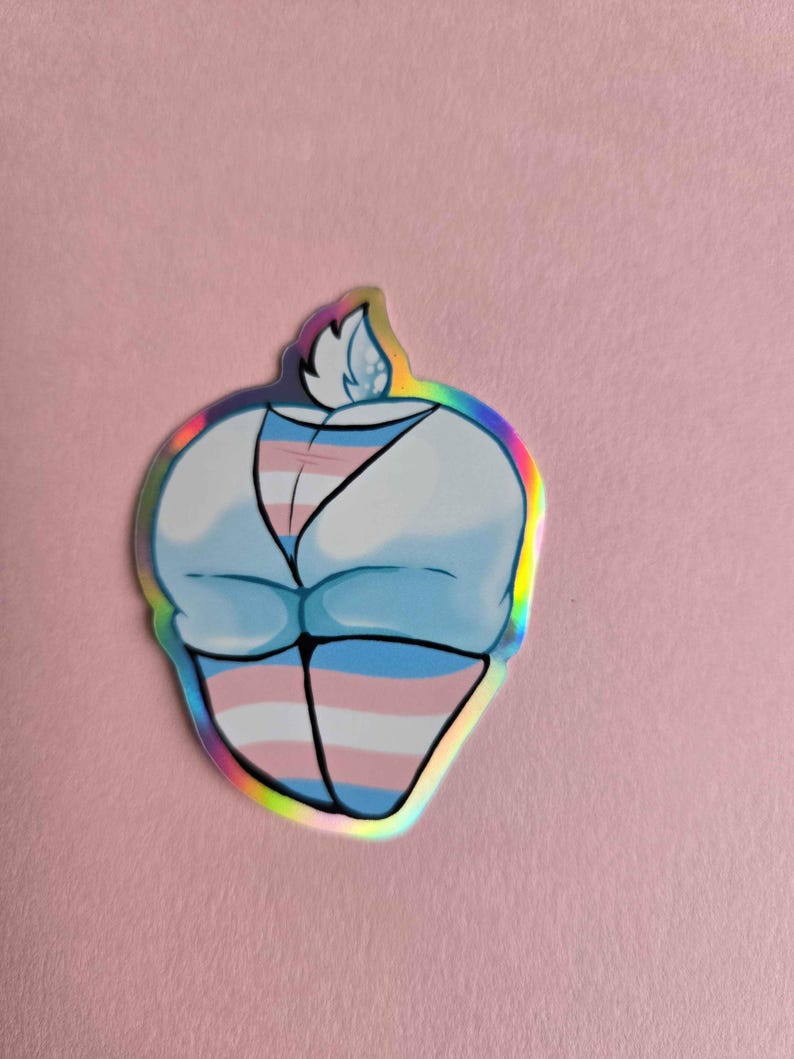 Furry Butt Pride Sticker - Lgbt Ass Sticker Mlm Wlw Transgender Holo ...