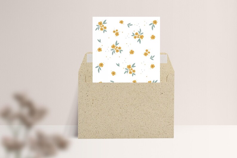 Carte postale « Fleurs » • Peinte à la main • Carte de félicitations anniversaire fête d'été Mit Kuvert Gras