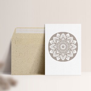Carte postale "Mandala" avec enveloppe Mit Umschlag Gras