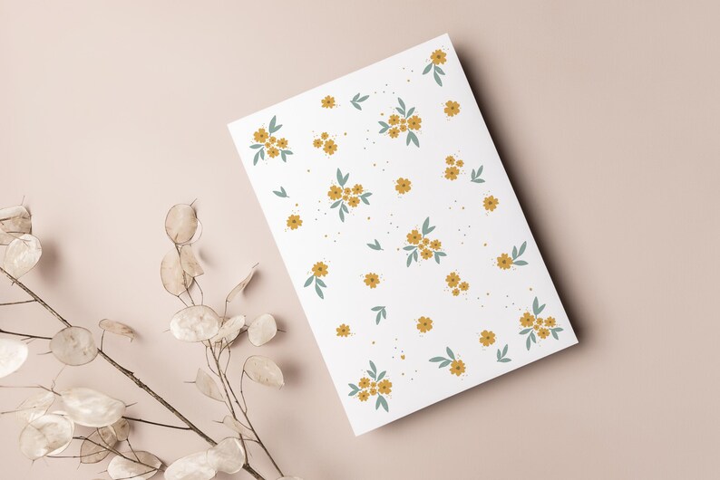 Carte postale « Fleurs » • Peinte à la main • Carte de félicitations anniversaire fête d'été image 3