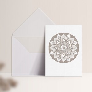Carte postale "Mandala" avec enveloppe Mit Umschlag Transp.