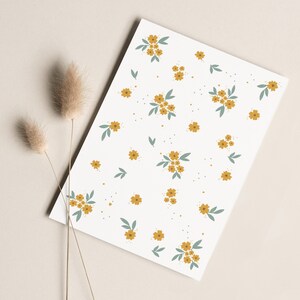 Carte postale « Fleurs » • Peinte à la main • Carte de félicitations anniversaire fête d'été Ohne Briefumschlag