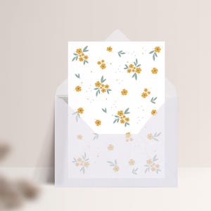 Carte postale « Fleurs » • Peinte à la main • Carte de félicitations anniversaire fête d'été Mit Kuvert Transp.