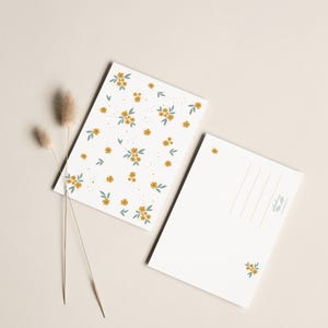 Carte postale « Fleurs » • Peinte à la main • Carte de félicitations anniversaire fête d'été image 5