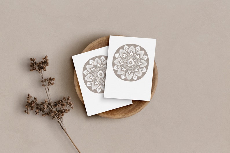 Carte postale "Mandala" avec enveloppe Ohne Briefumschlag