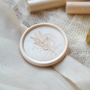 Seal sticker "Olive branch" 1 piece | Olive, branch, eucalyptus, wax seal