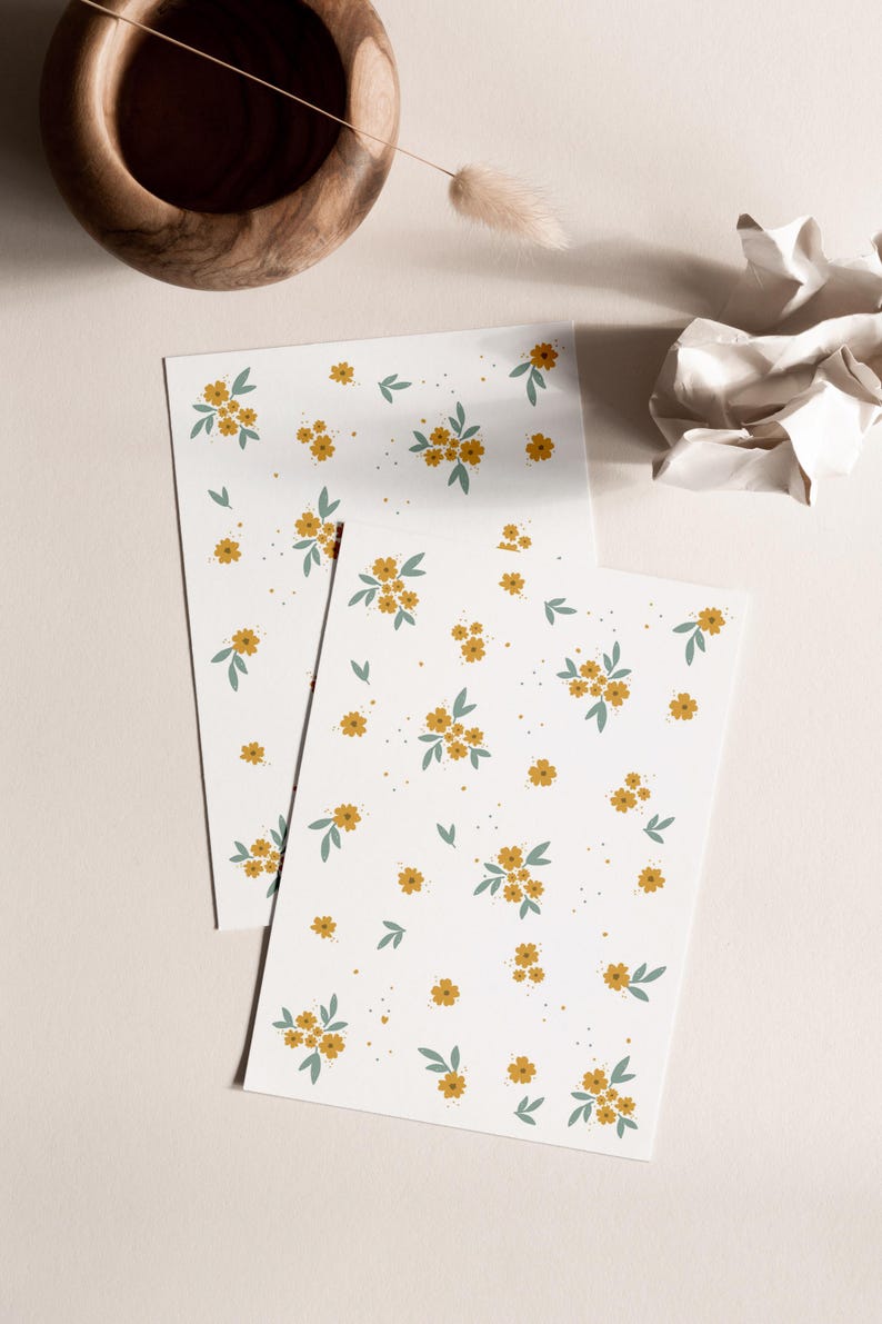 Carte postale « Fleurs » • Peinte à la main • Carte de félicitations anniversaire fête d'été image 4