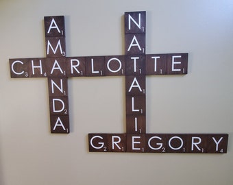 Personalized large Scrabble wall Tiles