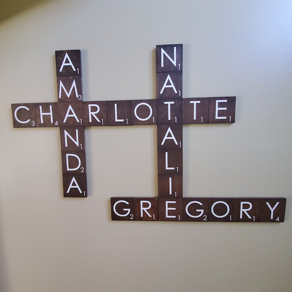 Personalized large Scrabble wall Tiles