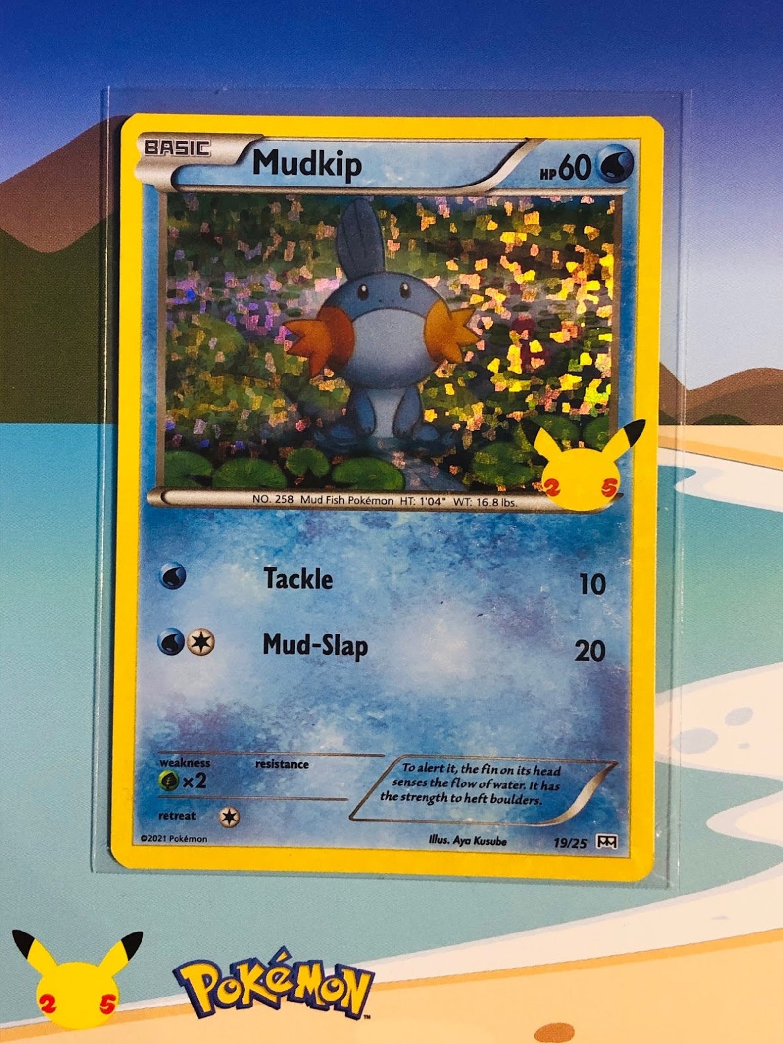 2021 Mcdonalds Pokemon 25th Anniversary Card Mudkip 19/25 Etsy