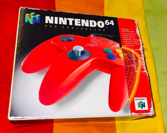 Red Nintendo 64 N64 Controller - Complete in box
