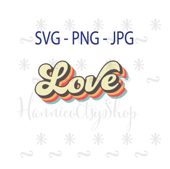 Retro Art Love SVG Cut File and Printable. Digital Instant | Etsy