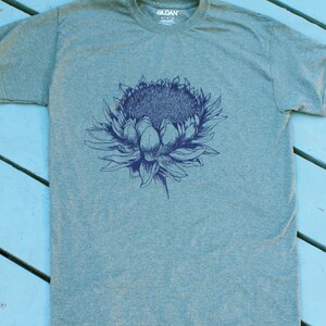 Purple Artichoke on Green T-Shirt